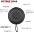 RISEBASS Water Resistant Bluetooth Shower Speaker, Handsfree Portable Speakerphone with LED Light for Bathroom, Beach