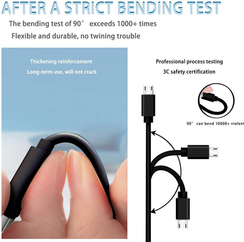 Micro USB Keyboard Charger Cable, Compatible with Rii, Fintie, Logitech K800 Y-R0011, Corsair K57/K63/K83 & More