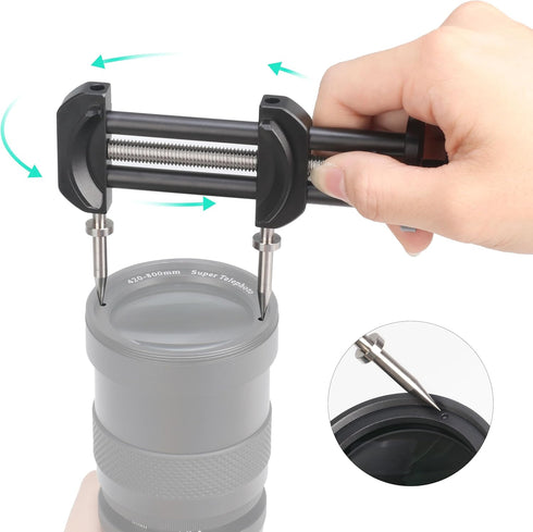 Multi-Function Lens Repair Tool Kit, Camera Lens Vise Tool, Filter Spanner Wrench Open Tool