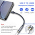 ENVEL USB C to 3.5mm Female Headphone Adapter, 2 Pack Type C to Aux Dongle for iPhone 15 Pro Max, Samsung Galaxy