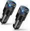 USB C Car Charger, 2 Pack 38W Dual Ports USB-C & USB-A Fast Charging Adapter for iPhone 15 14 13 12, Samsung S24, Pixel