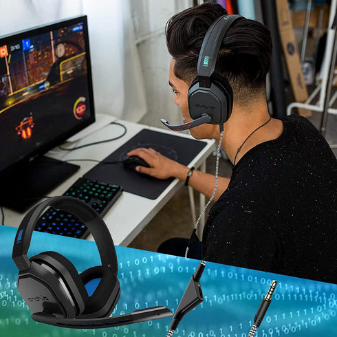 Replacement for Astro A40 Cord, A10 Headset Cable Braided Wire, 6.5 Feet Volume Control Cable (Black and White)