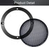 Fielect 2" Speaker Grill Cover, Black Metal Trim Decorative Circle Grille with 8 Screws