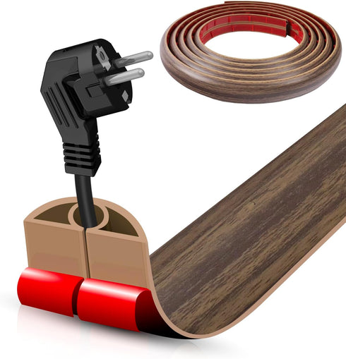 DBHXXMB-HH Floor Cord Cover Self Adhesive Cord Hider,10FT Cable Management, Extension Strip Protector