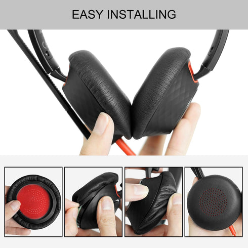 GVOEARS Replacement Ear Pads Cover for Plantronics Voyager Focus 1/2 UC, Compatible with Poly Voyager Focus UC,