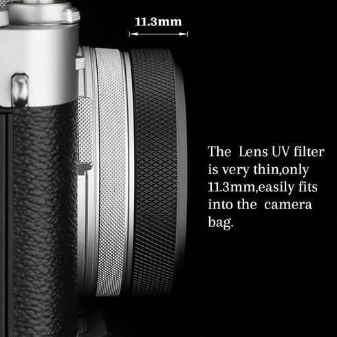 Haoge MC UV Camera Lens Protection Filter for Fujifilm X100VI, Fuji X100V Camera with Integrated Adapter Ring Black
