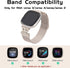 Magnetic Bands Compatible for Fitbit Sense 2/Fitbit Versa 4/Fitbit Sense/Fitbit Versa 3, Mesh Stainless Steel Bling