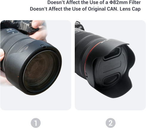 Lens Hood for Canon RF 24-70mm f2.8L IS USM & RF 24-105mm f2.8 L IS USM, Replaces Canon EW-88E