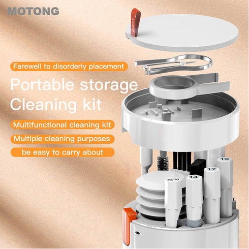 MOTONG Keyboard Screen Brush Cleaning Kit, Multifunctional Electronic Cleaner Tools for AirPods, Laptop, Camera, Phone,