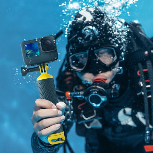Floating Handle Grip Floaty Stick - Waterproof Accessory for GoPro Hero Cameras, Yellow