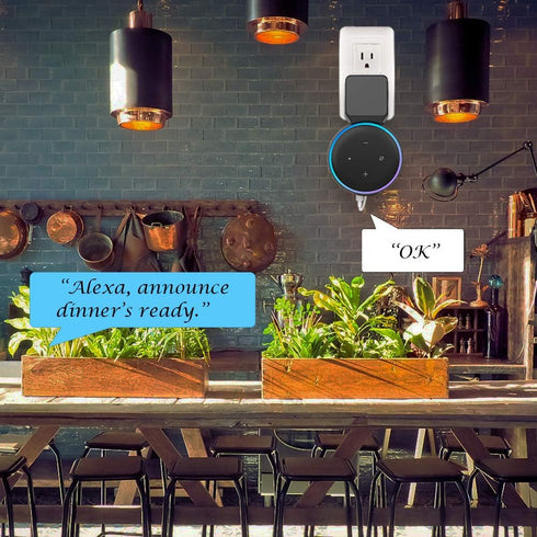 Maxonar Echo Dot Wall Mount Holder, Space-Saving Accessories for 3rd Generation Dot Smart Speakers, Built-in Cable