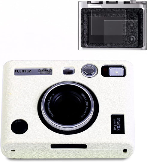 Pocoukate Protective Case for Instax Mini EVO, Soft Silicone Cover Bag with Screen Protector for Fujifilm