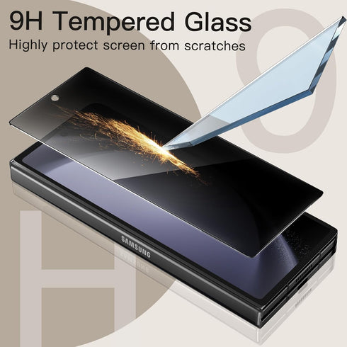 JETech Front Privacy Screen Protector for Samsung Galaxy Z Fold 6, Anti-Spy Tempered Glass Film, Case-Friendly, 2-Pack