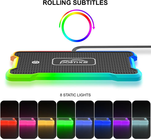Wireless Charger Fast Wireless Car Charger, Light Up Charging Pad for Car Cell Phone, RGB Cordless Charger for S23/S22,