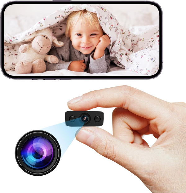 Spy Hidden Wireless WiFi Security Camera, Nanny Cam for Office Indoor Baby Surveillance with Motion Detection