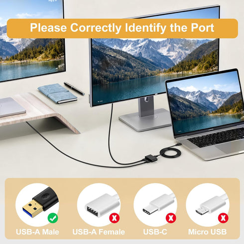 6FT, USB3.0 /3A USB to USB Cable Male to Male A to A USBA to USBA, USB-A to USB-A,Double Sided Data Transfer Charging
