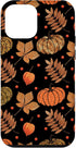iPhone 12 mini Case - Fall Leaves and Pumpkins Pattern Halloween Autumn Gifts