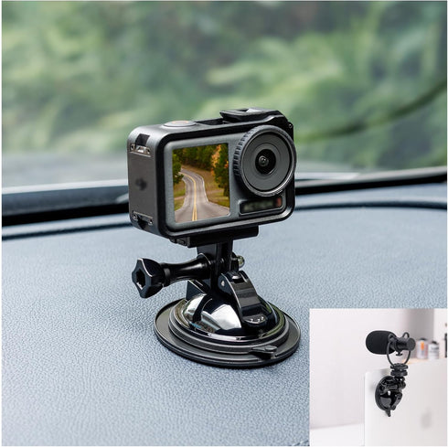 Strong Suction Cup Mount for Dashboard, LED Mic Travel Lighting Accessories for Makeup, Adjustable Car Dash
