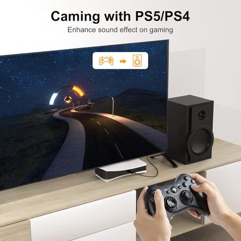 USB Audio Adapter with 3.5mm Jack, CableCreation USB External Stereo Sound Card for PS4, PS5, Windows, Mac