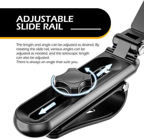 MOXRUQ 1 360 PC Car Rearview Mirror Phone Holder, Rotatable Sun Visor Phone Holder, Multifunctional Auto Clamp Car