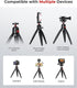 Fuloview Phone Tripod with Wireless Remote, Mini Stand Compatible with Cell Phones, Cameras