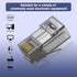 VCE 50-Pack CAT6 Connectors Pass Through, RJ45 Modular Plug 50u Gold Plated 8P8C for CAT6 CAT5E CAT5 Network