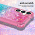 Samsung Galaxy S24 Case with Screen Protector, Luxury Glitter Bling Liquid Floating Cute Shockproof Slim Silicone Cover