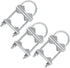 Double Antenna Mast Clamp V-Jaw Bracket, Heavy Duty Pipe Mounting Hardware, 3 Sets for Outdoor Antenna