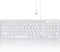Perixx PERIBOARD-213W, Silent USB Scissor Keyboard with Cable, Compact Design with Numeric Keypad, White - Spanish Qwert