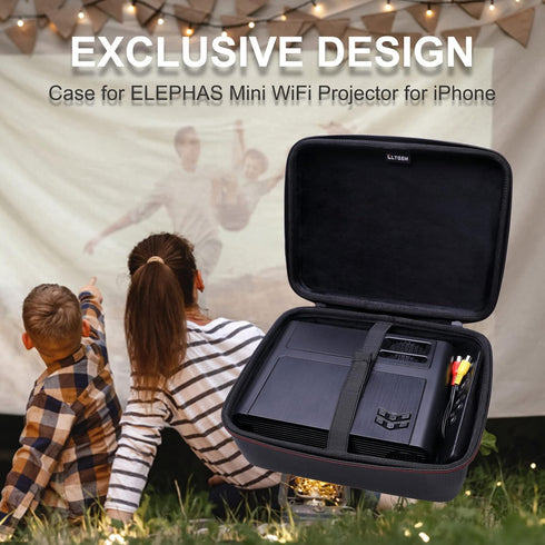 LTGEM Hard Case for ELEPHAS Mini WiFi Projector 2023 Upgraded(Inside: 9.8"x7"x3.5")