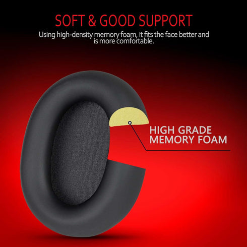Krone Kalpasmos Replacement Earpads for Sony WH-1000XM5 (WH1000XM5), Premium Sony Wh-1000xm5 Ear Pads Accessories with Soft Protein Leather and High-Density Memory Foam