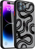 Bling Camera Lens Protector Case for iPhone 11 Pro Max, Cute Fashion Luxury Black Snake Pattern