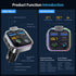 UNBREAKcable Bluetooth FM Transmitter for Car, PD 38W Fast Charging, Wireless Adapter with Hands-Free Calls, HiFi Bass
