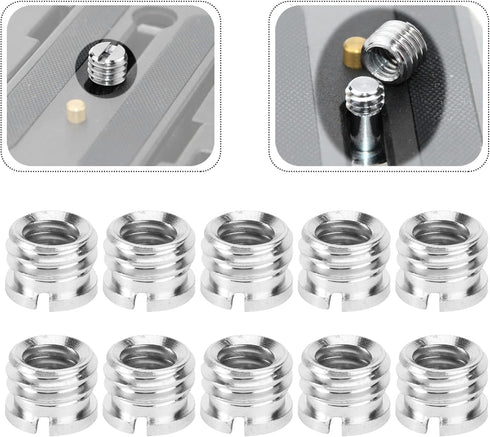 ledmomo 1/4" to 3/8" Camera Tripod Thread Adapter Convert Nut Screw Adapter (10PCS)
