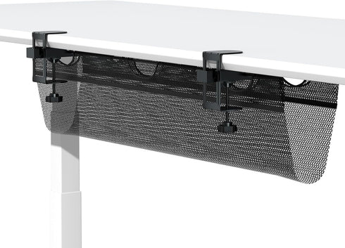 PUTORSEN Cable Management Net, 36 Inch Clamp-on Under Desk Cable Net for Wire Management at Home and Office (Black)