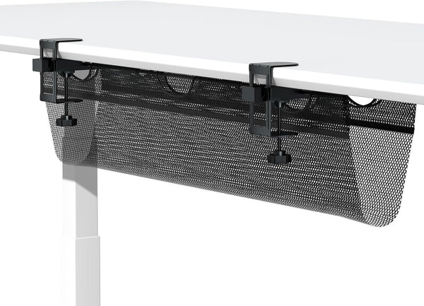 PUTORSEN Cable Management Net, 36 Inch Clamp-on Under Desk Cable Net for Wire Management at Home and Office (Black)