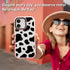Rosarnnah 17 6.6 (6.3") for iPhone Case Cute - Durable Shockproof ft Drop Impact Phone Case - Funny Milk Cow Print