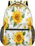 Wicewott Yellow Sunflower Bouquet Backpack for Women Men Large Capacity 18in Backpacks Waterproof