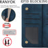 RANYOK Blue Wallet Case for iPhone 12/12 Pro (6.1 inch), Premium PU Leather Zipper Flip Folio with RFID Blocking