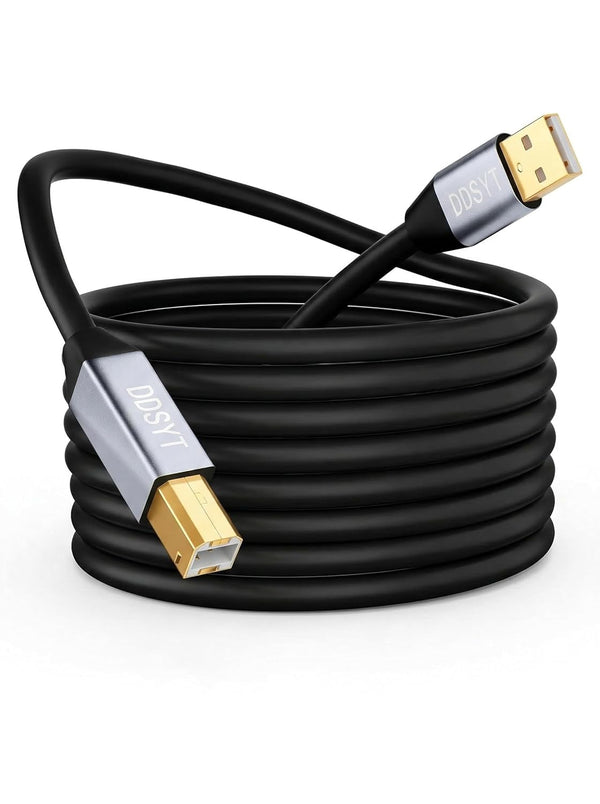 DDSYT 10 FT USB 2.0 Printer Cable Gold Plated Type A to B