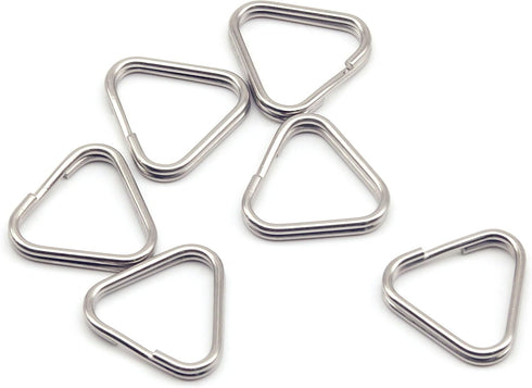 HITHUT 6pcs Camera Eyelet Ring Split Ring Lug Ring Triangle Strap Ring Hook for DSLR RF Mirrorless Camera (Stainless