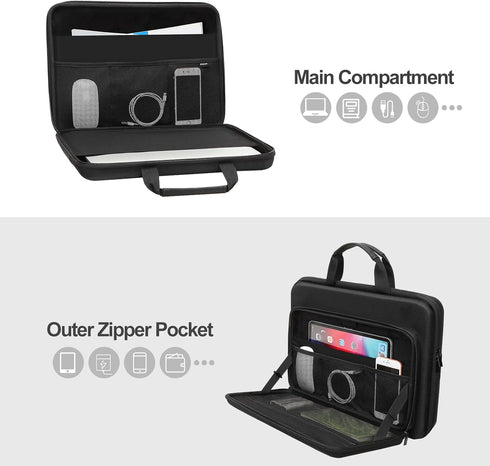 MOSISO Hard Shell Laptop Sleeve for MacBook Pro 16 inch 2024-2019, 15-15.6 inch Notebook Case with Front Pocket & Belt,