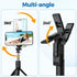 Aourxiv Selfie Stick Tripod, Retractable Selfie Stick Tripod with Wireless Remote Control, for Photograph, Live