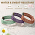Maledan Floral Lace Band for Fitbit Charge 6 and Charge 5, Cute Soft Lilac Flower Pattern Sport Watch Strap