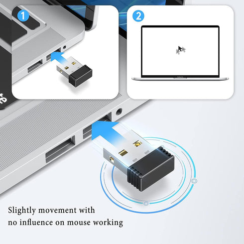 WFB 2 Pcs, Mouse Jiggler Undetectable Mover,USB Port for Computer Laptop,Keeps PC Awake,Simulate Mouse Movement