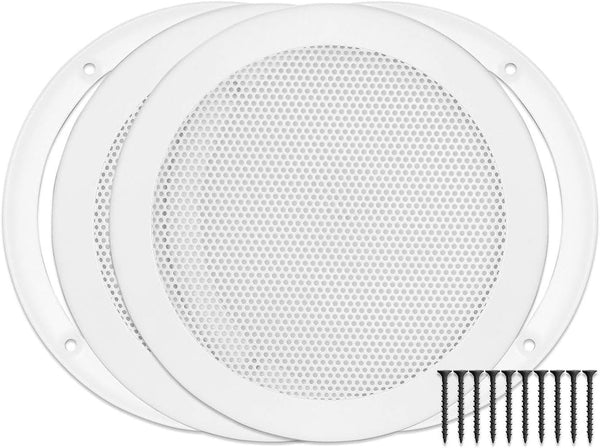 Reliable Hardware Company RH-4002-6.5-2-A White Surface Mount 6-1/2" Speaker Covers, Sold in Pairs