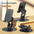 360° Rotating Phone Stand for Desk, Portable & Foldable Holder, Adjustable Angle & Height for iPhone, iPad, Tablet -
