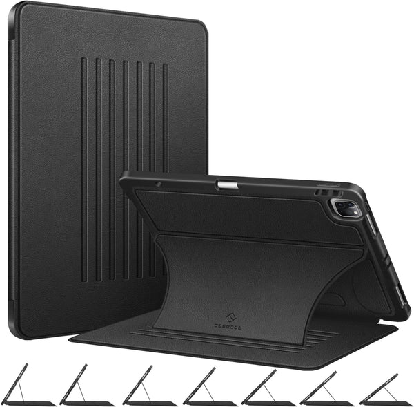 CaseBot Magnetic Case for iPad Pro 12.9-inch 6th Generation 2022, Multiple Angle Shockproof