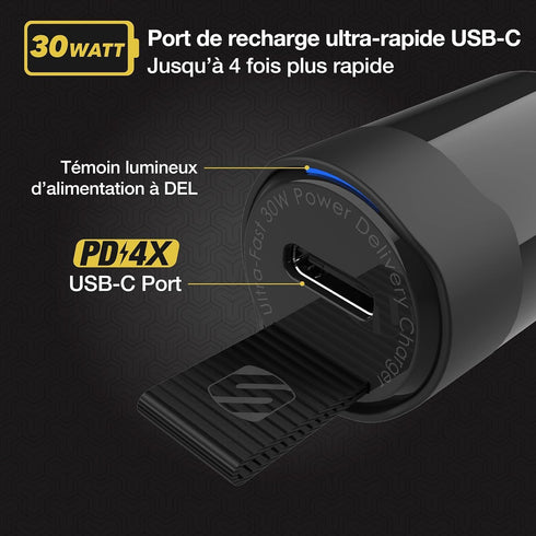 Scosche CPDC30 Car Charger - USB-C Single Port 30W Power Delivery