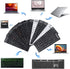MUBUY-GOL (6-in-1), Universal Korean Keyboard Stickers Black Background with White Lettering for Computer Laptop